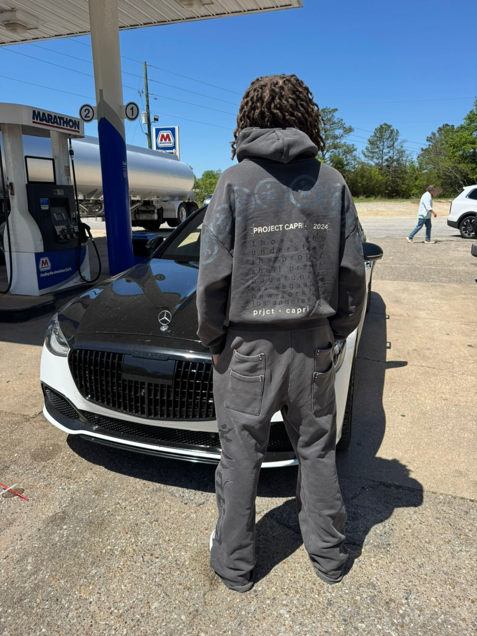 Washed Black "Studded Hoodie"
