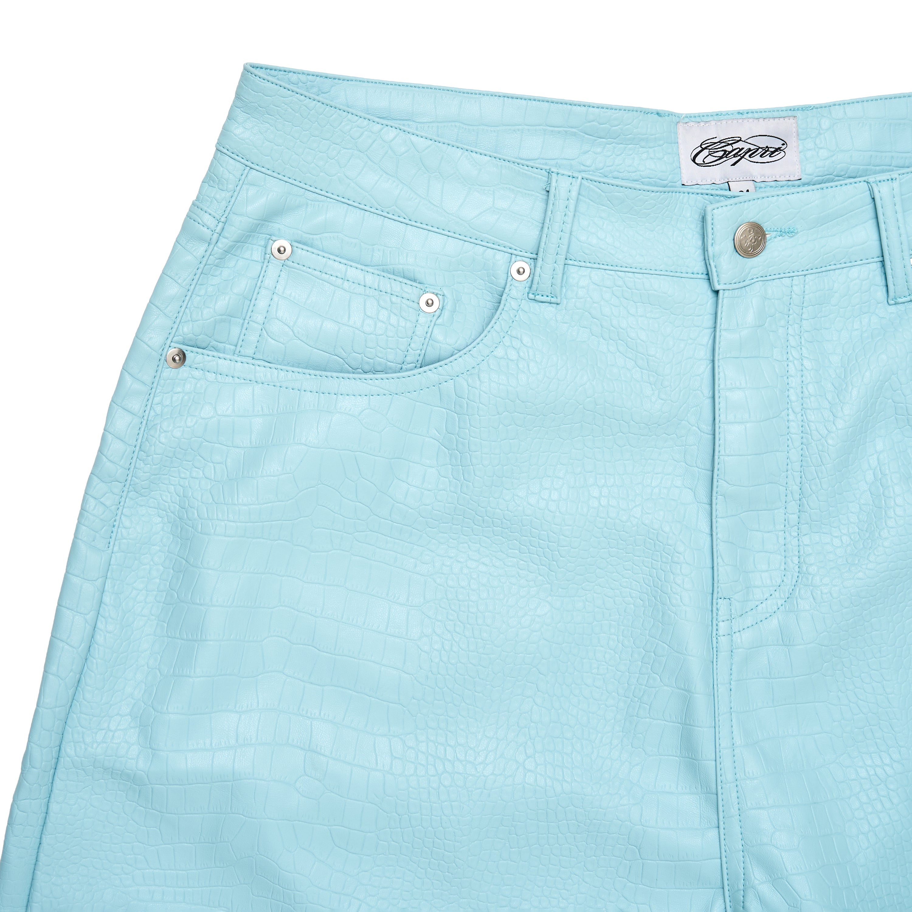 CAPRI CROC LEATHER JORTS