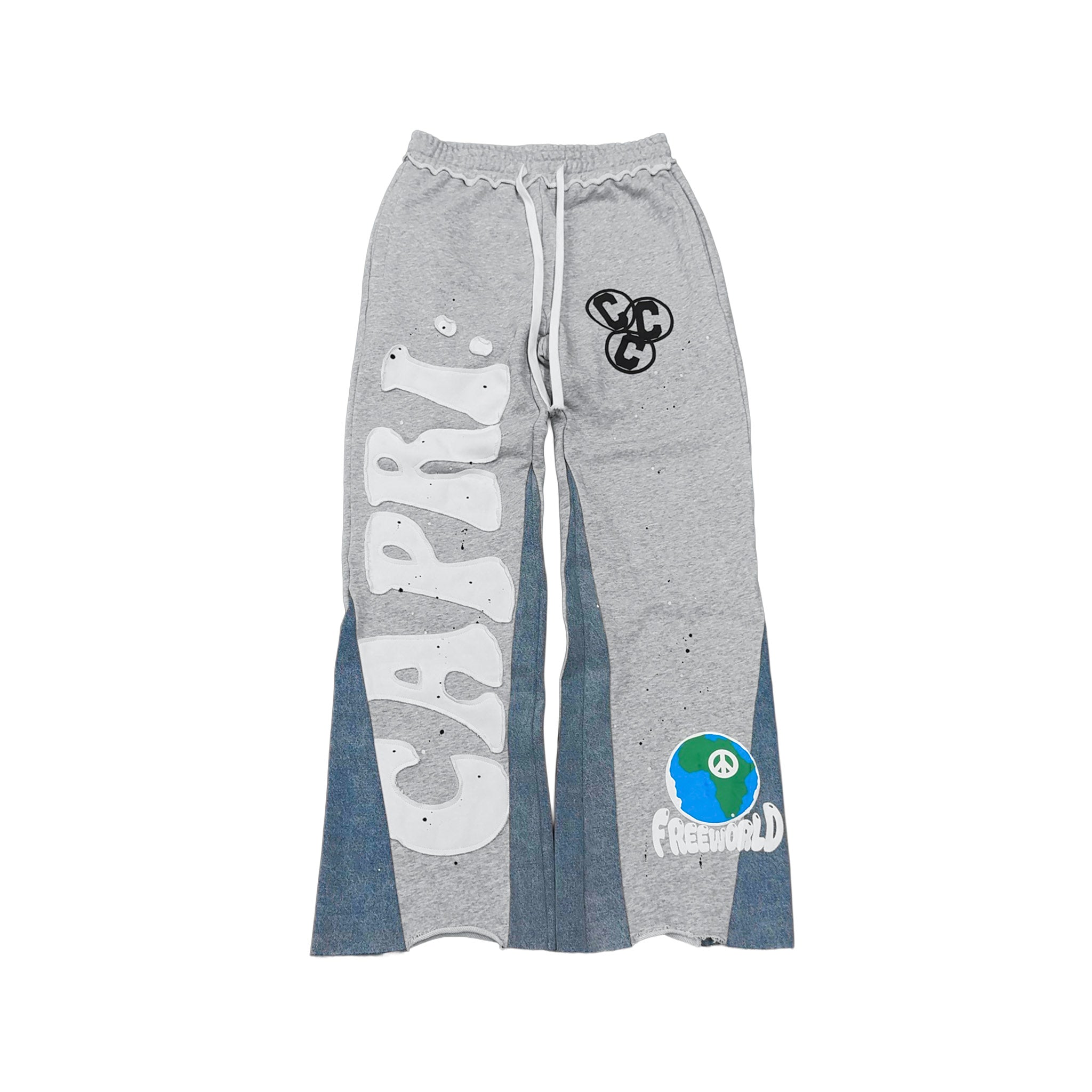 DENIM FLARED SWEATS. – ProjectCapri