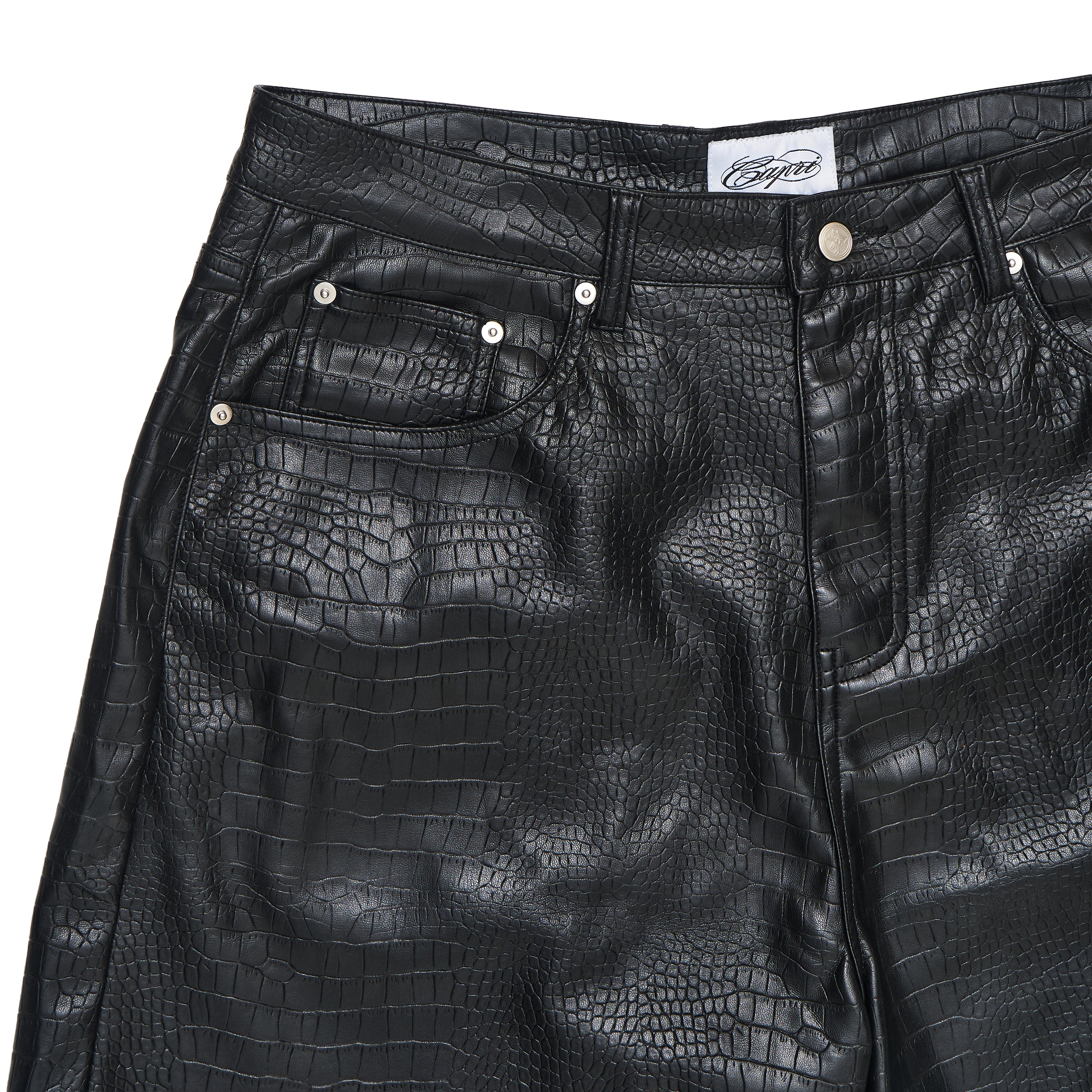 CAPRI CROC LEATHER JORTS