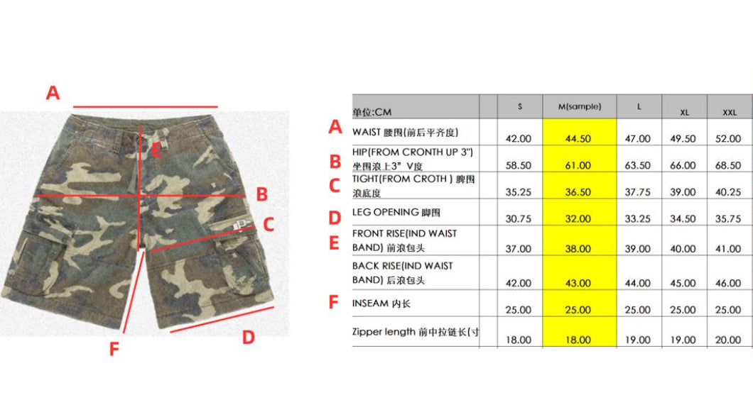 PC Camo Shorts