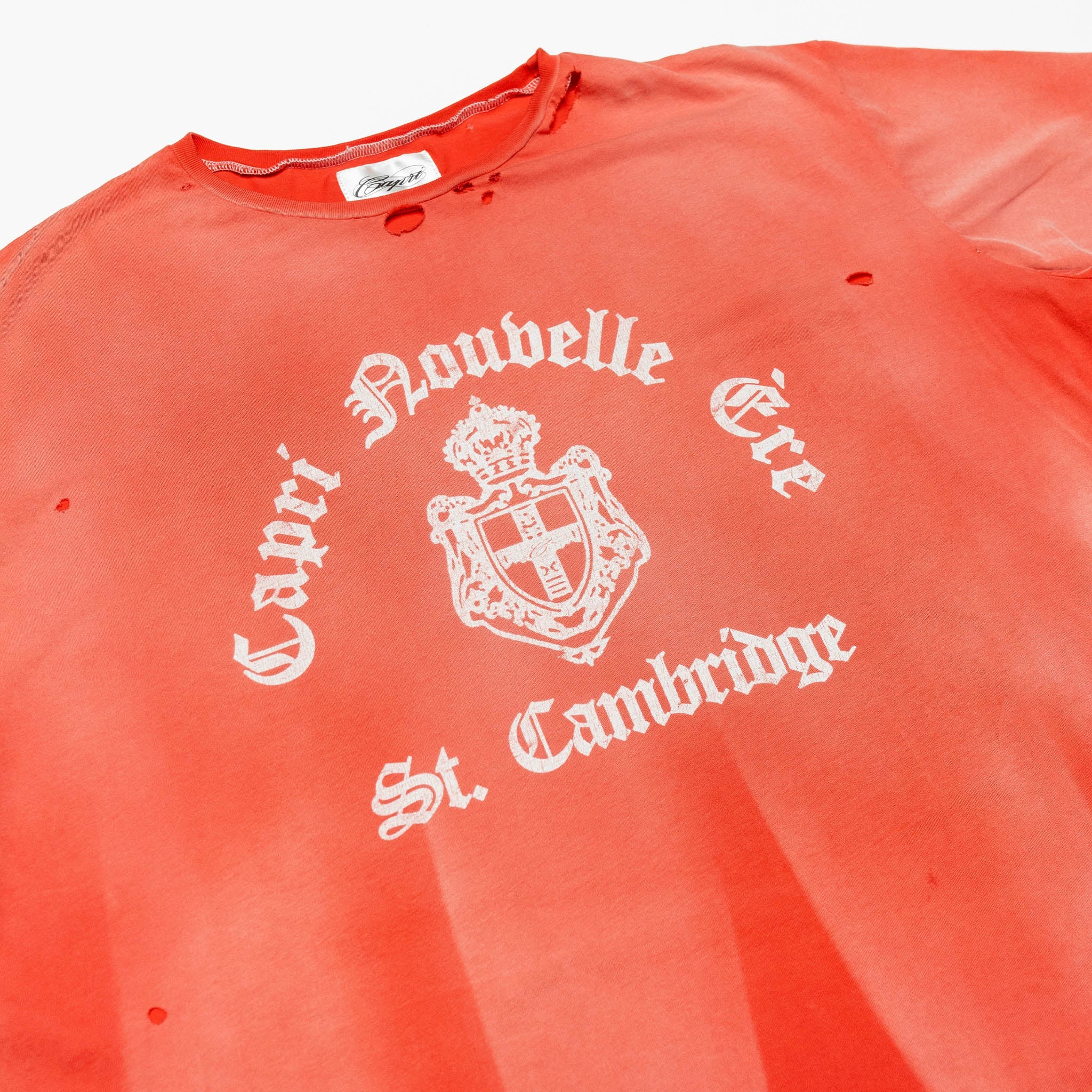 Noble Crest Tee crimson red alternate view