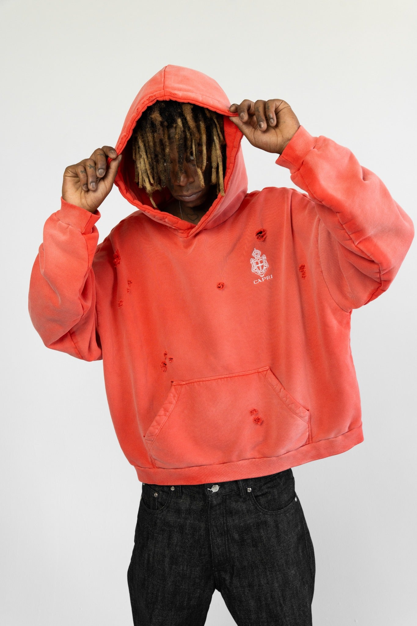 Capri Crest Hoodie alternate on-body