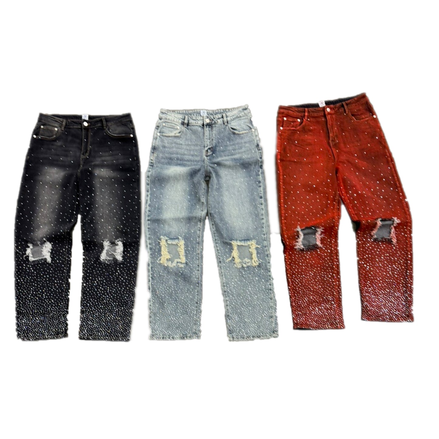 "Capri" Rhinestone Denim